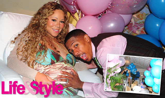 mariah carey baby shower invitation. Mariah and Nick#39;s #39;Festive#39; Baby Shower Mariah Carey and Nick Cannon are